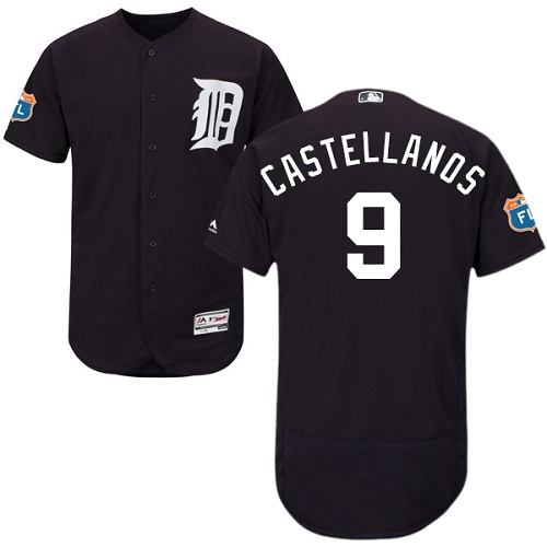 Tigers #9 Nick Castellanos Navy Blue Flexbase Authentic Collection Stitched MLB Jersey